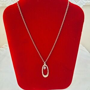 925 16" Silver Chain Necklace W/ Silver Pendant